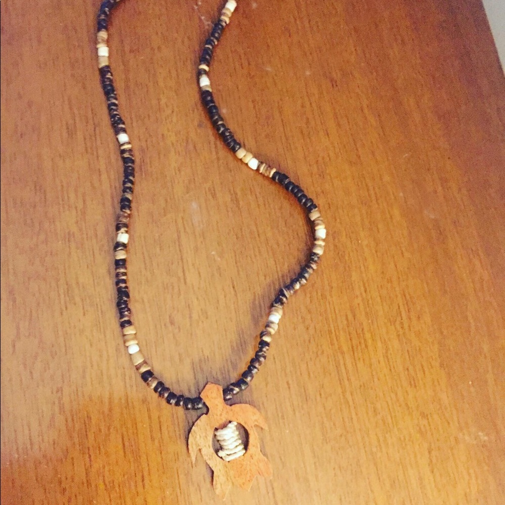 Beaded turtle necklace